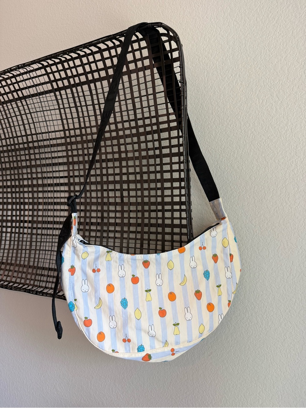 Baggu X Miffy medium crescent bag picnic print